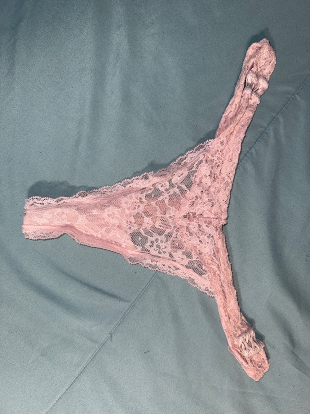 PINK Victoria's Secret Light Pink Lace Thong